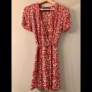 Reformation Dime Dress in Barbeque